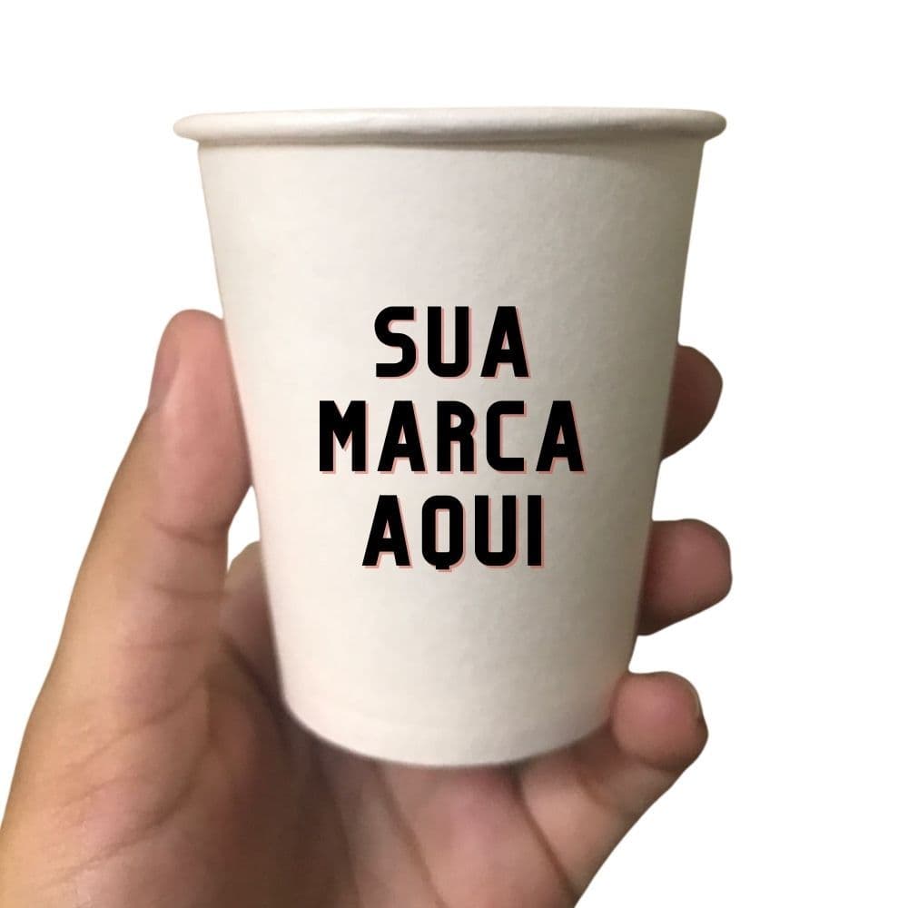 Copo 160 ml em Papel PERSONALIZADO - Biodegradável - Pacote com 50 unidades