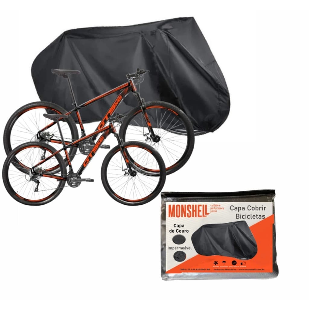 Capa para Cobrir Bicicleta Bike Couro Forrada 100% Impermeável Aro 24/26/29