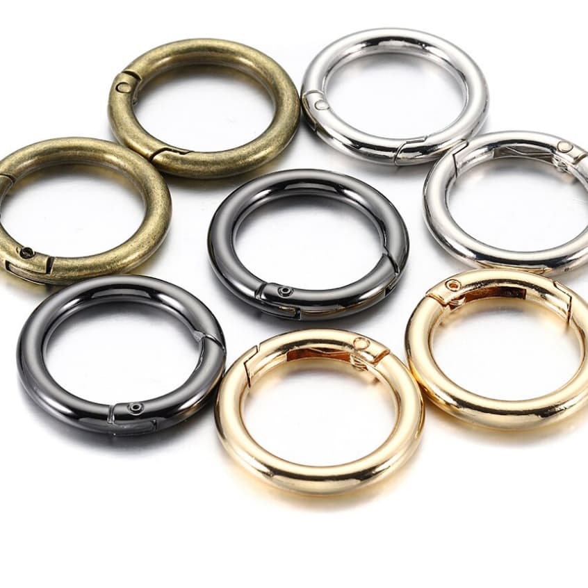 Argola Mosquetão Articulado Para Bolsas Crochê Tricô Macramê e Artesanatos - 3 CM - PAR