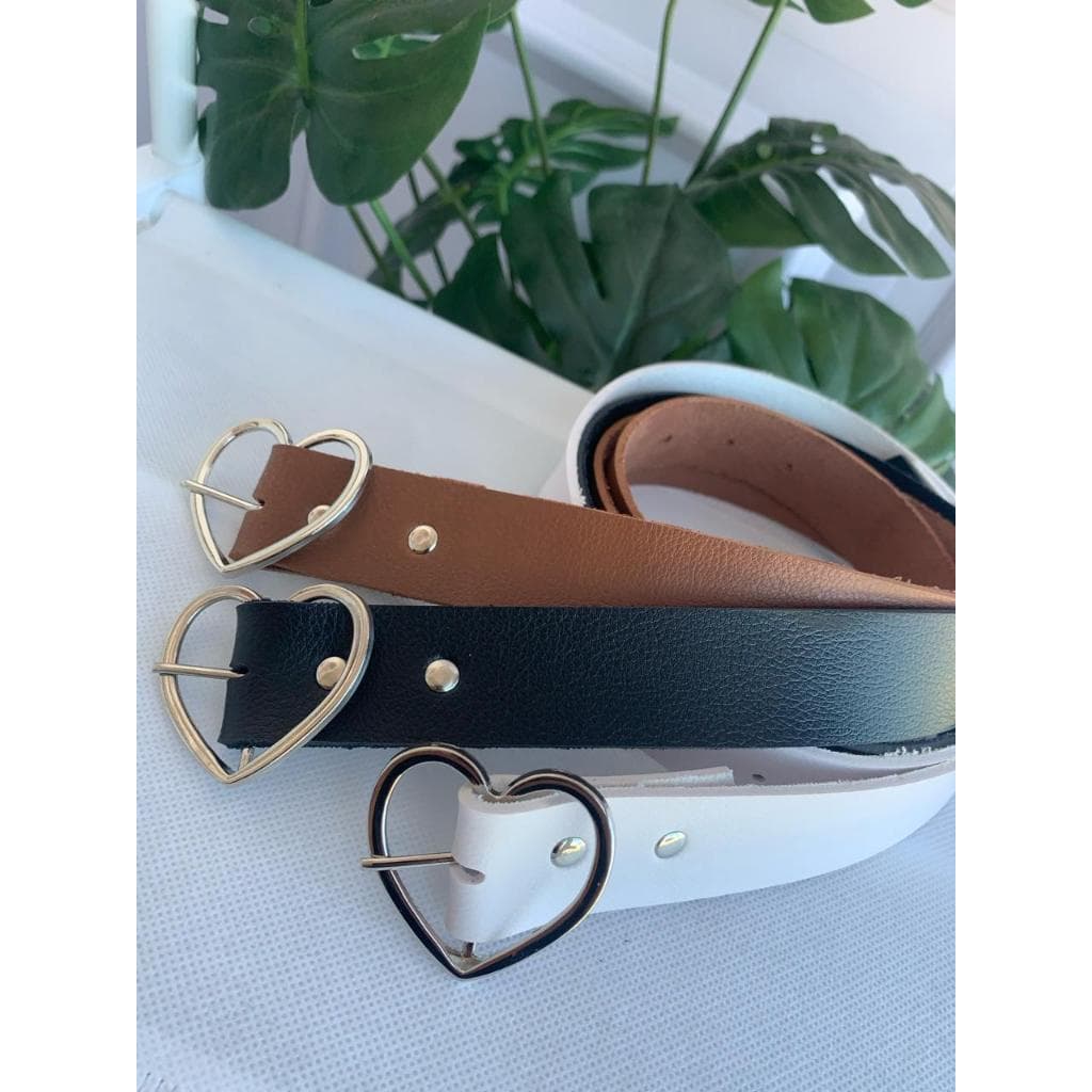 Cinto Infantil fivela coração simples prata infantil moda blogueirinha