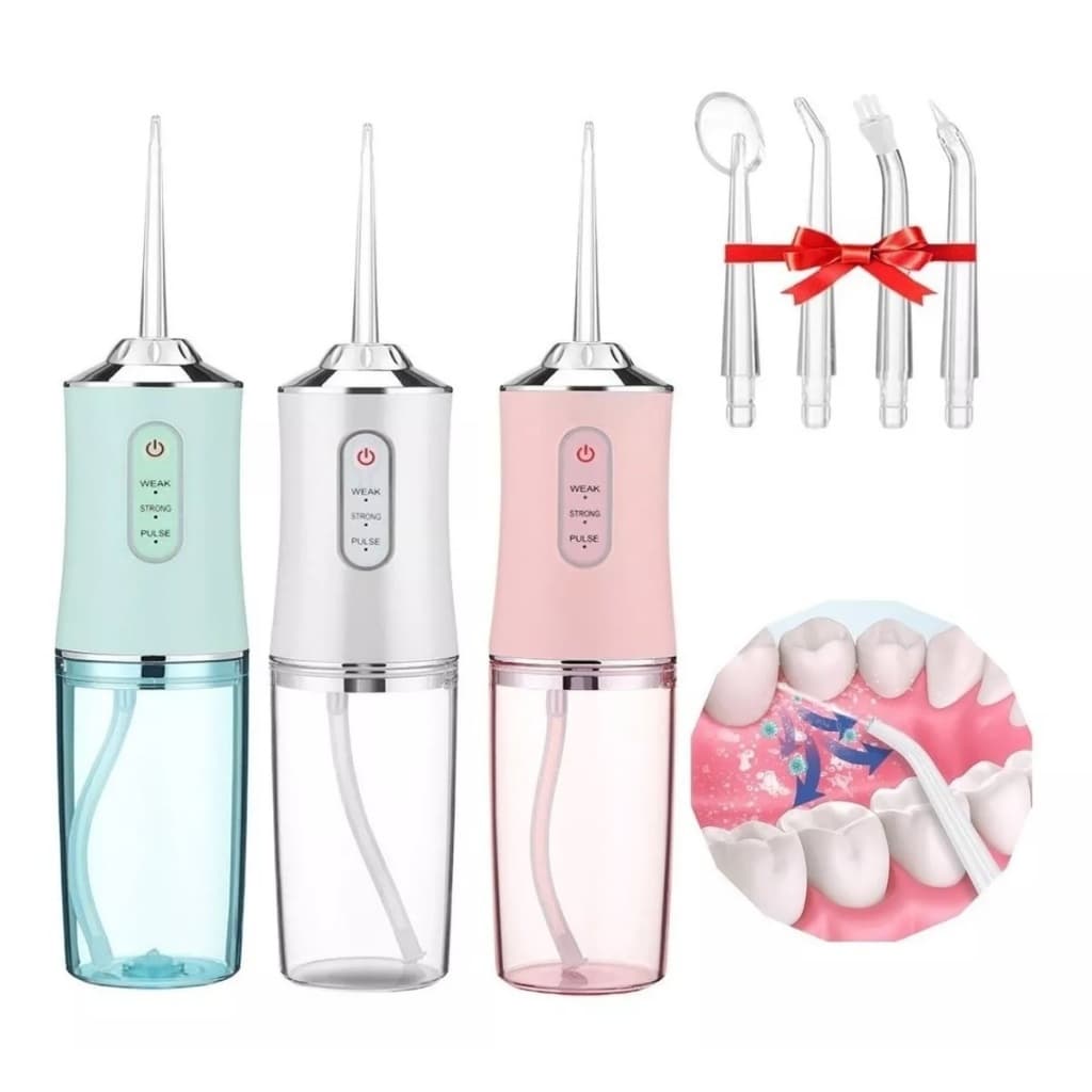 Irrigador Dental Oral Portátil Recarregável USB 220ml Promoção Limpeza Bocal Jato