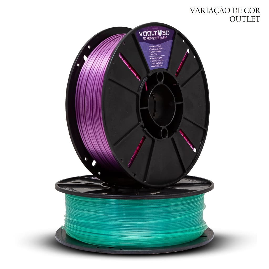 Filamento Outlet 1kg - Para Impressora 3D FDM - Voolt3D Oficial