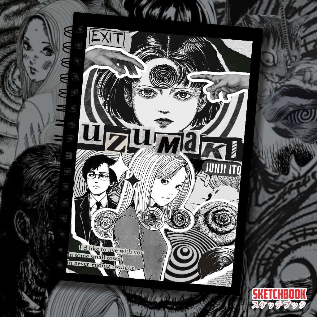 Sketchbook Uzumaki Junji Ito offset 90g / 180g / 240g Caderno Desenho Personalizado