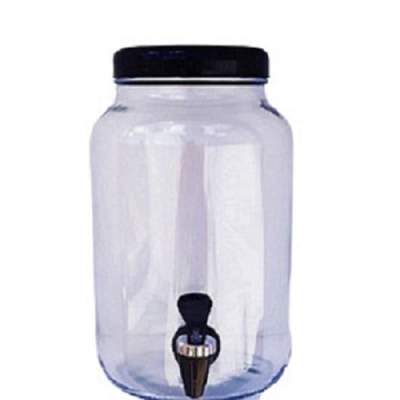 suqueira de vidro com torneira preta