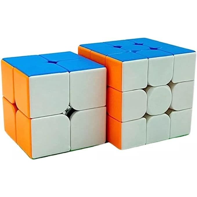 KIT Cubo Mágico 2x2x2 + 3x3x3 Profissional Speed Cube MOYU Meilong