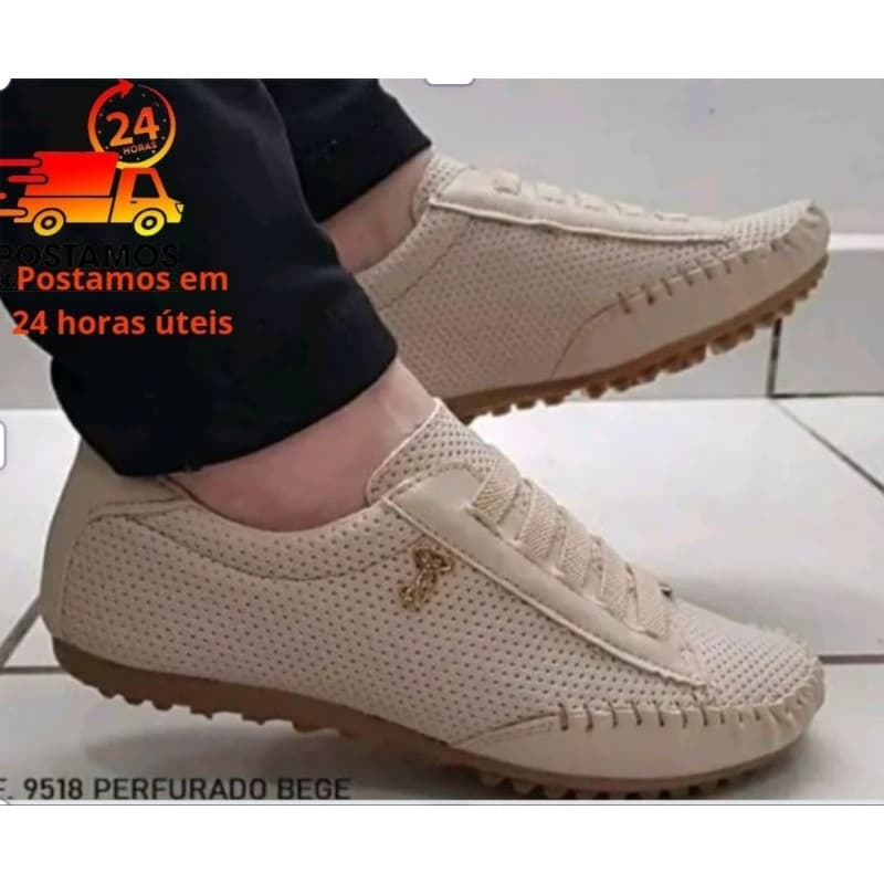 Tenis feminino confort mocassin mocatenis de elastico