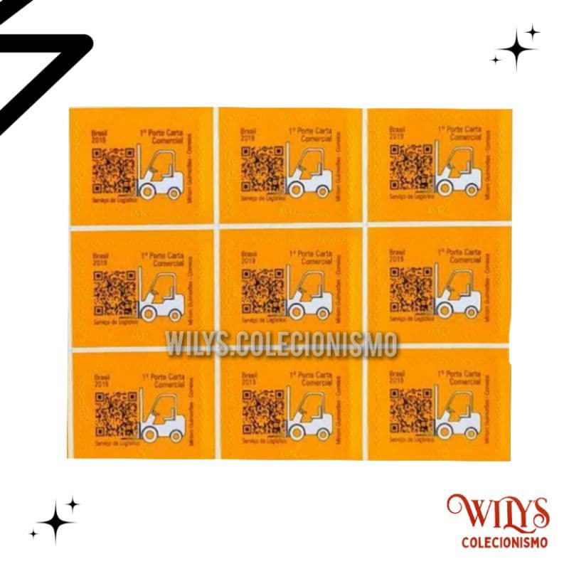 Selo de Carta - Primeiro Porte - 9 Selos