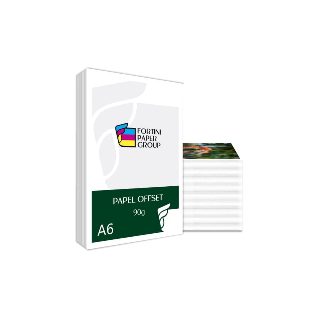 1000 folhas Papel Offset 90g A6 (105mm x148mm 1/4 folha)