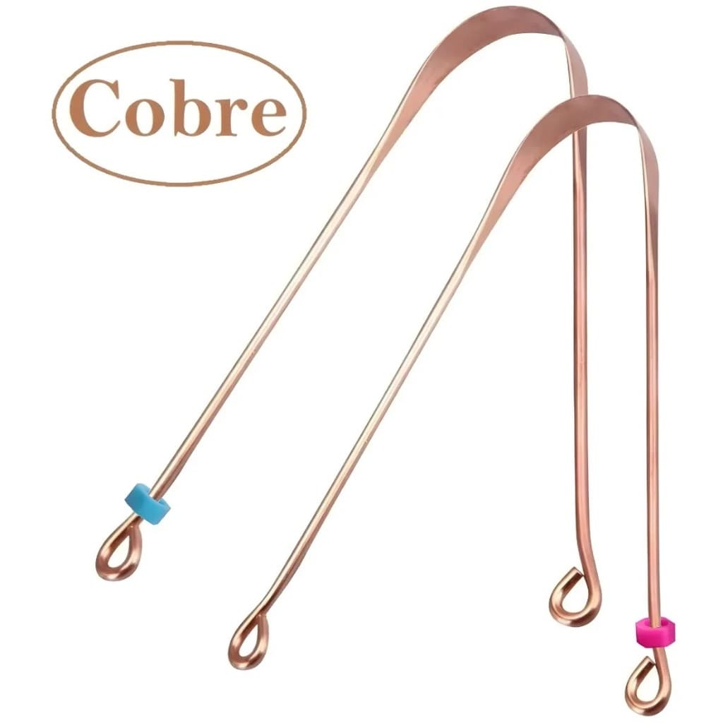 Monte Seu Kit Limpador De Lingua De Cobre Raspador Ayurveda 100% Cobre Puro