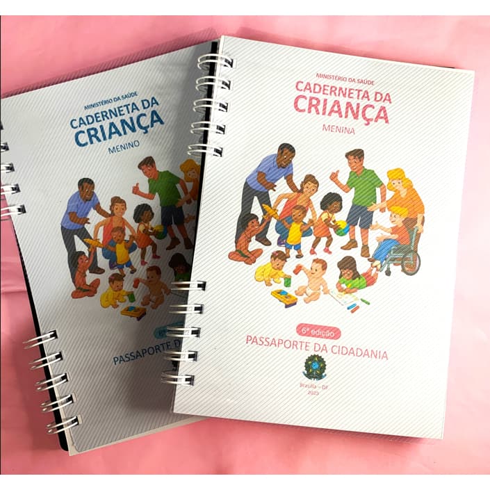 Caderneta de vacinação encadernado caderneta da criança - atualizada