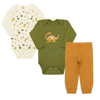 Kit Body Bebê 3 Peças para bebê Conjunto de Bebê Menino
