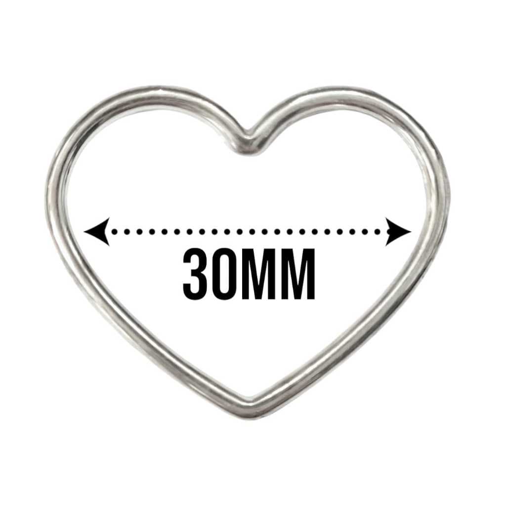 Coração 2 ou 3 cm de metal para moda e lingerie 100% zamak pacote com 10 unidades