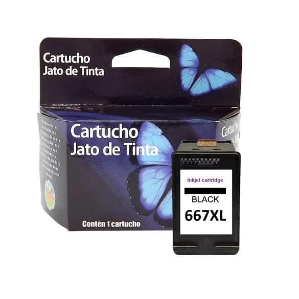 Cartucho 667xl Preto 20ml Maior Carga 2700 2774 2376