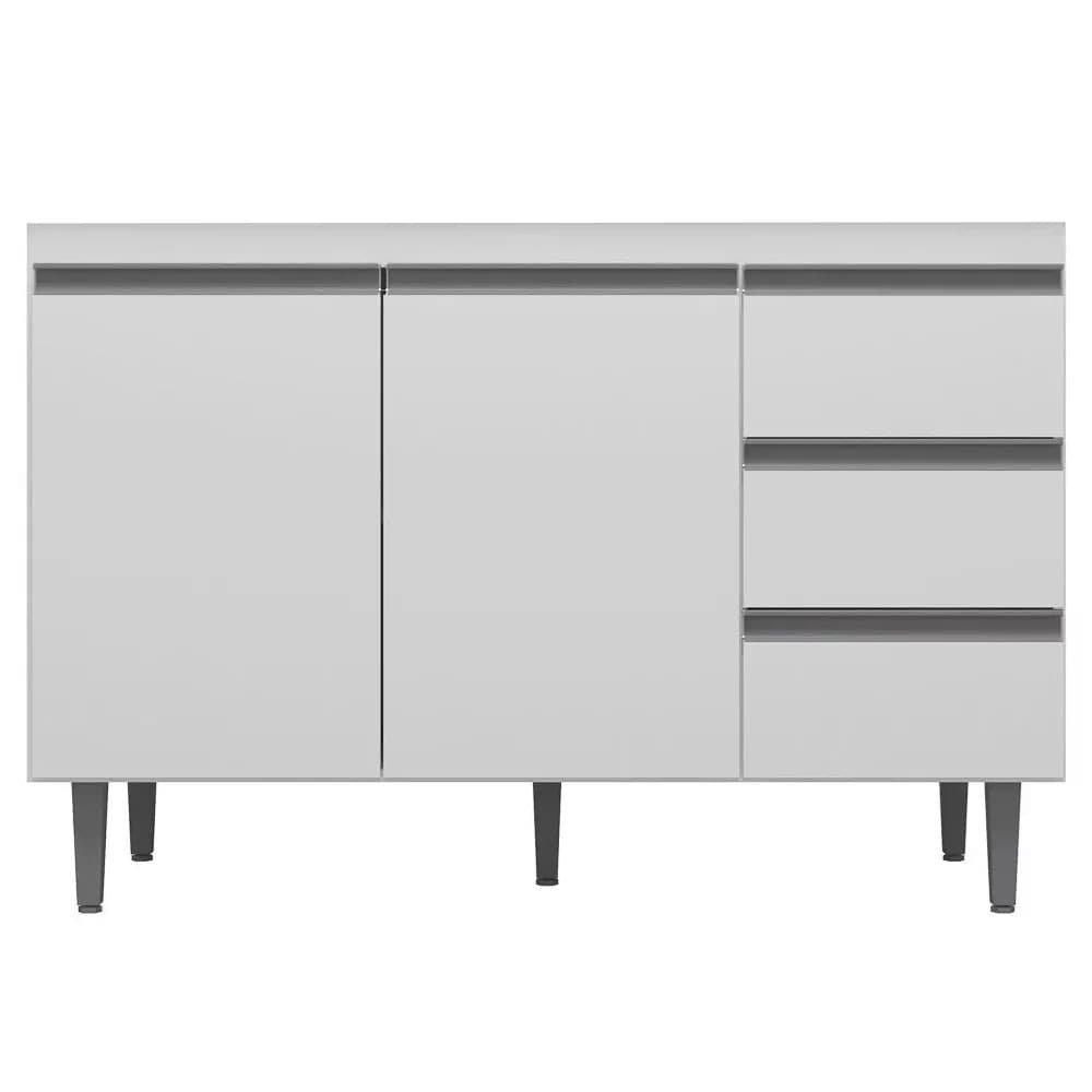 Balcão Gabinete Para Pia 100cm sem Tampo 2 Portas 3 Gavetas Andréia - SSX Multicoisas