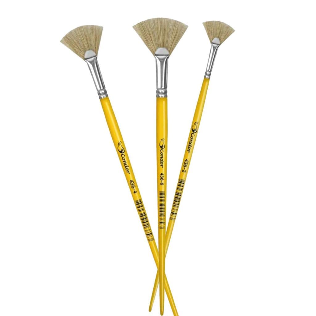 Pincel Condor 436 Leque Ideal Para Pintura Em Tela e Tecido