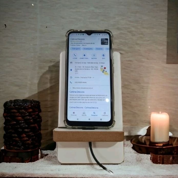 Suporte Base para Celular Tablet Kindle de mesa em MDF De 15mm