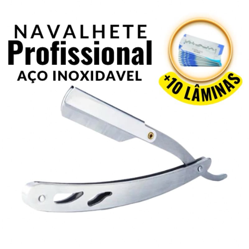 Navalha Navalhete Barbeiro Aço Inox Profissional