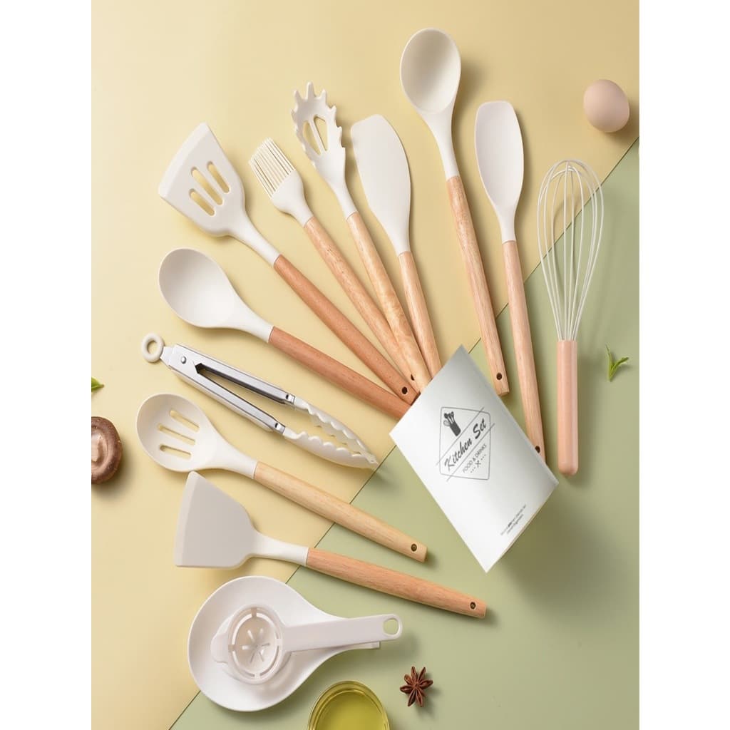 Conjunto De Utensílios De Cozinha 12 Peças branco pequeno