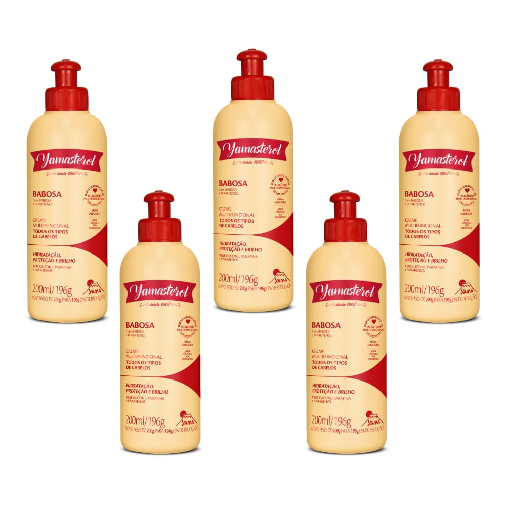 Kit 5 Cremes Yamasterol Barbosa e D-Pantenol 200g  - Multifuncional