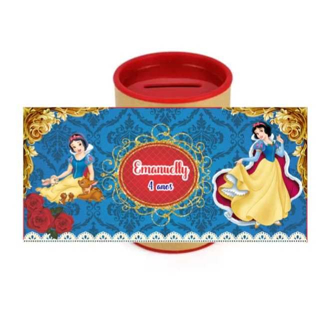 10 Cofrinhos Personalizados Festa Branca de Neve