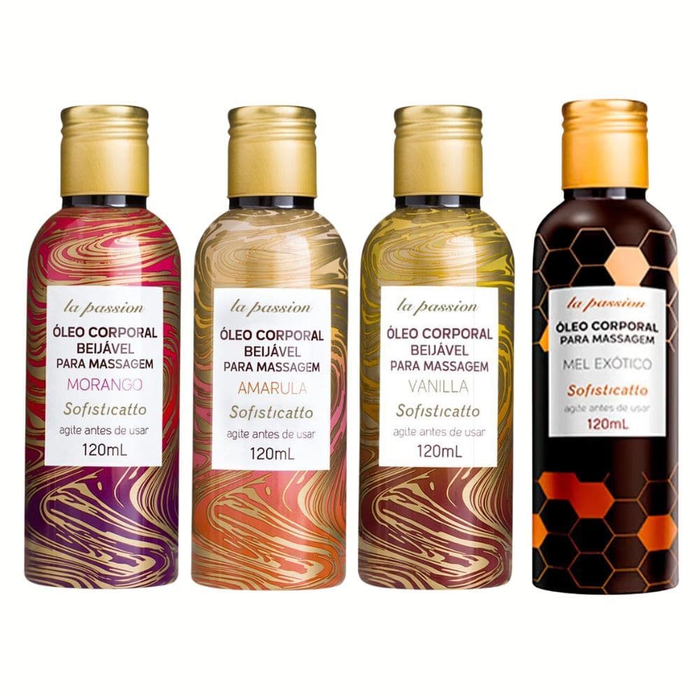 Óleo Corporal Beijavél Para Massagem Lá Passion 120ml Sofisticatto