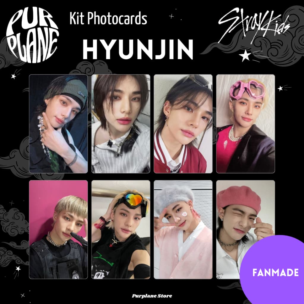 Hyunjin Selca Photocards Fanmade Kpop Stray Kids