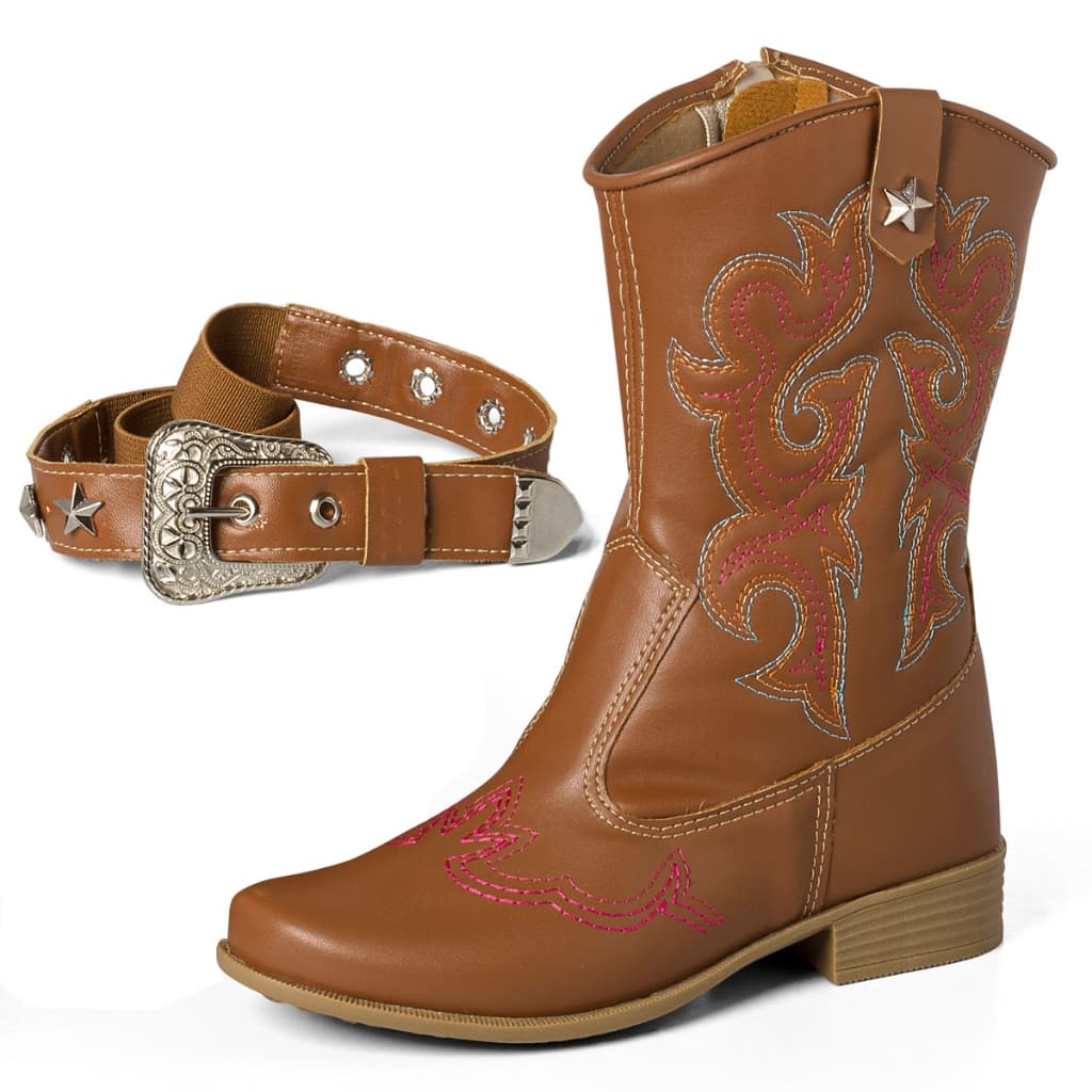 Bota Texana Infantil Menina Jeca Western Rodeio Campo Fazenda com Cinto Moda Fashion Feminina