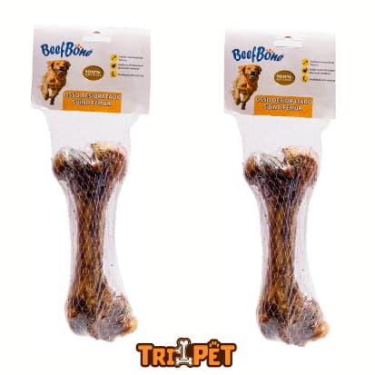 Ossinho Defumado Para Cachorro Roer Osso Natural 2 unidades