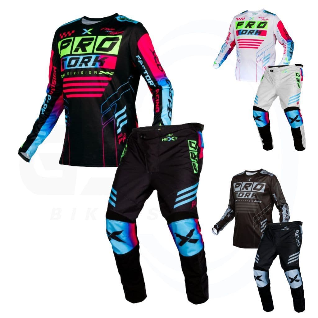 Kit conjunto infantil Motocross Next pro tork feminino masculino lançamento 2024