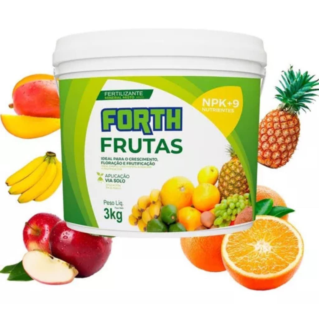 Forth Frutas Balde 3 Kg Npk+9 Nutrientes Floração Forth Jardim