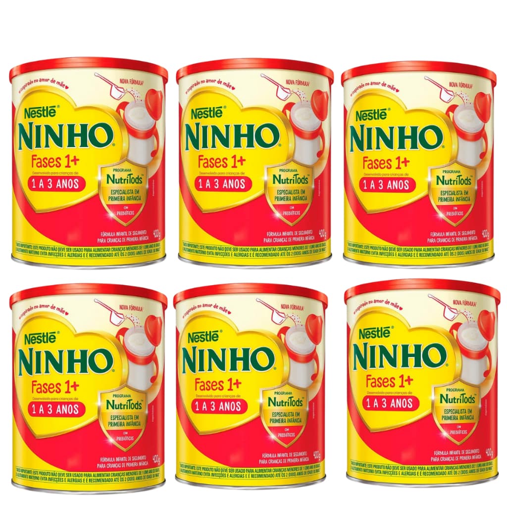 Kit 6 Ninho Fases 1+ - 400g cada