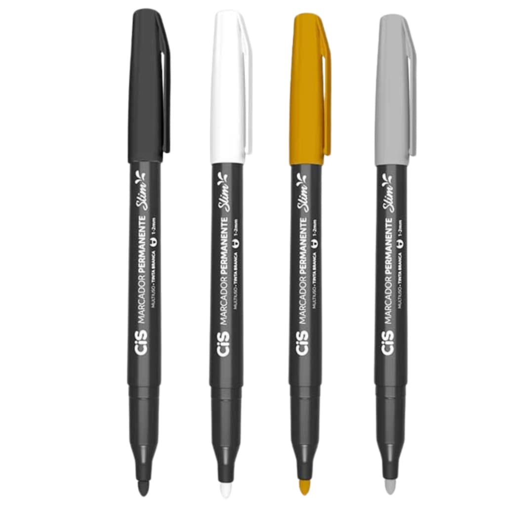 Caneta Marcador Permanente Slim Cis - ESOLHA A COR