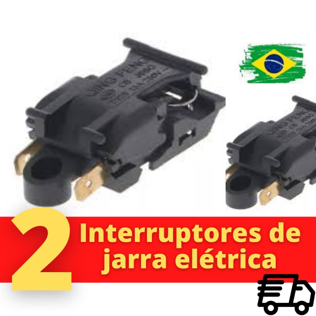 Interruptor termostato Botao liga desliga Chaleira Jarra Eletrica (02 peças)