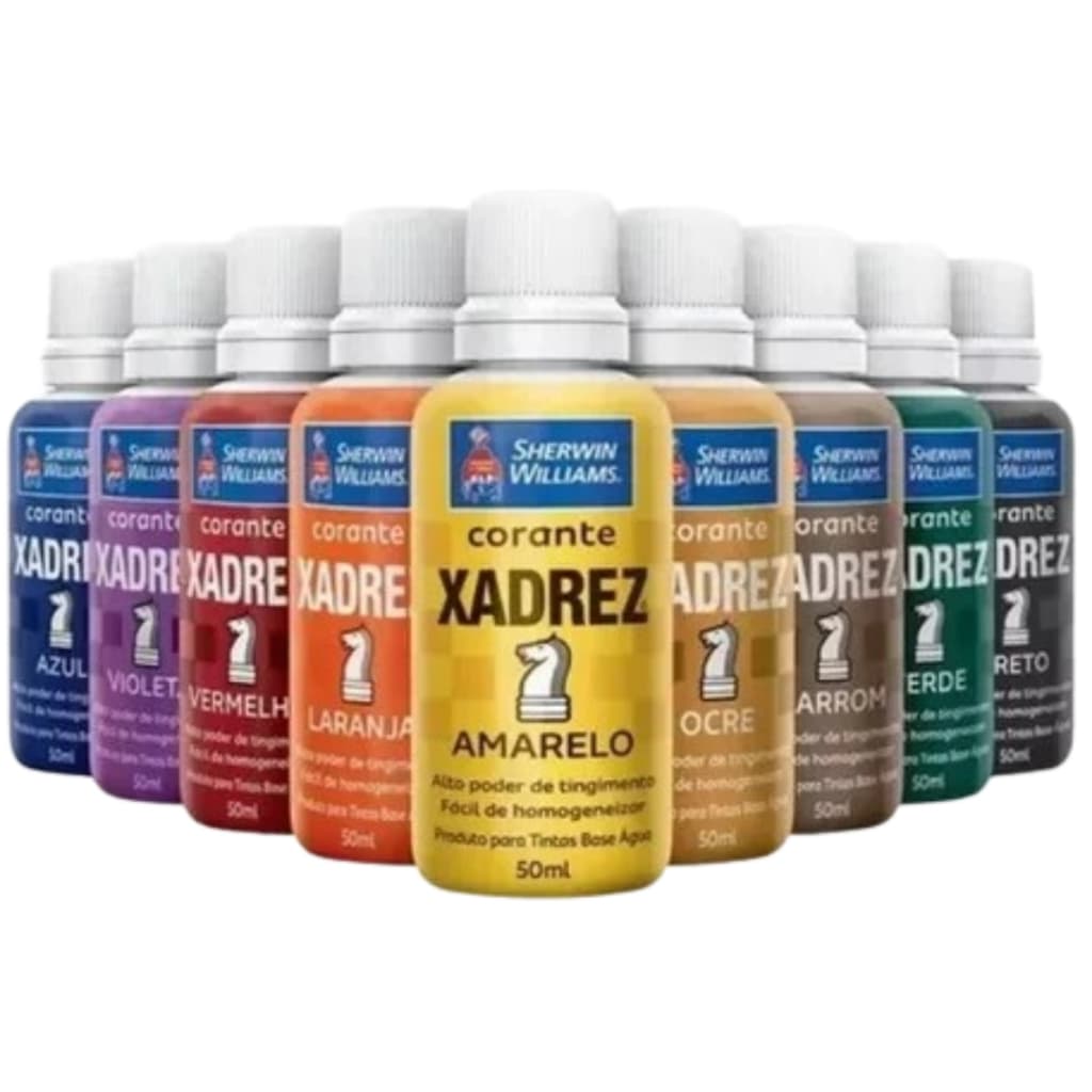 Corante Para Tintas Bisnaga Xadrez Pigmento Parede Várias Cores