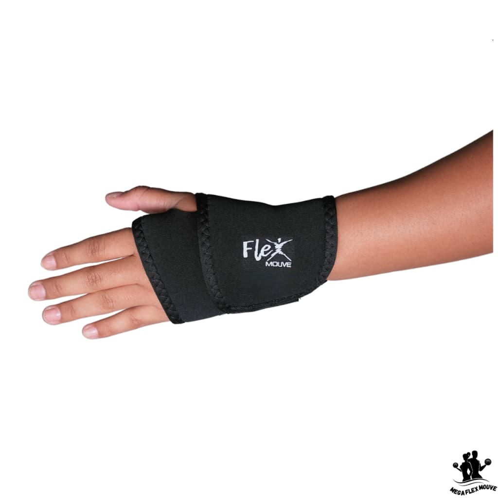 Munhequeira De Pulso Ajustável  Com Polegar Punho Neoprene Bilateral