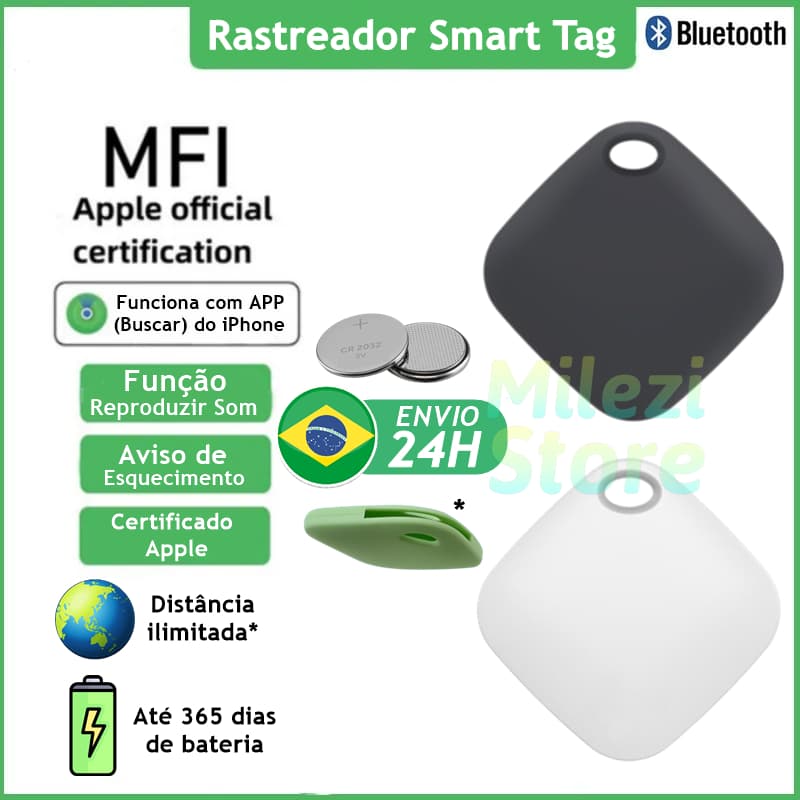 Mini Tag Rastreador iPhone Android Sem Limite de Distância Certificado