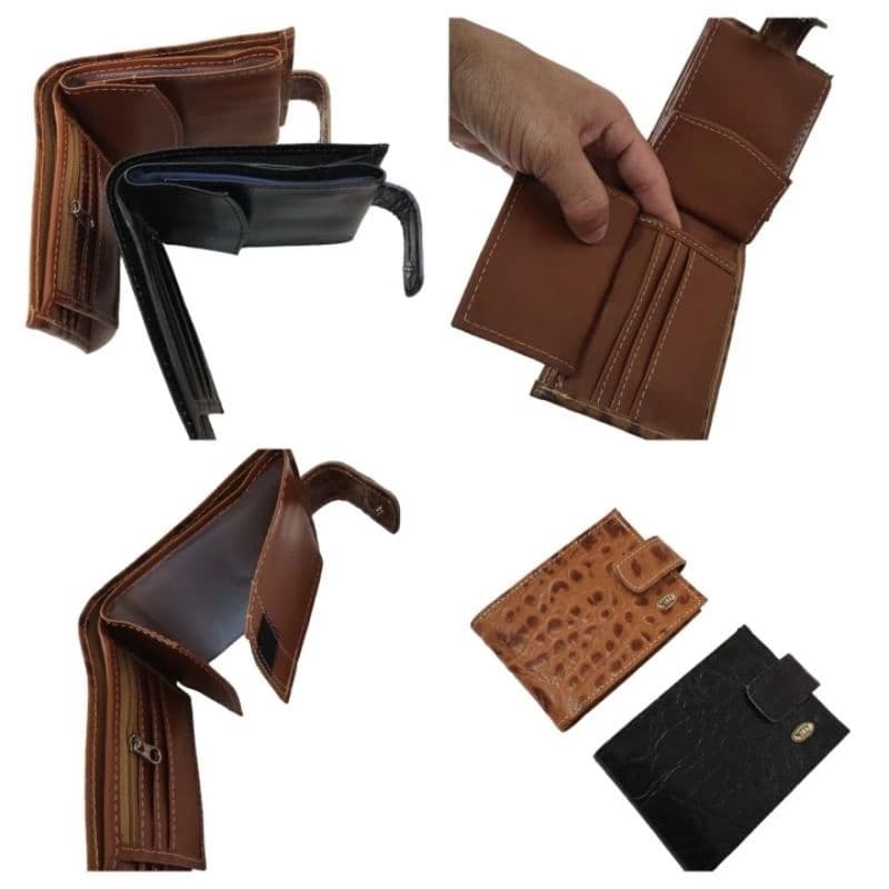 Carteira Masculina de Couro Sintético com divisões para Cartões, Documentos e Porta Moedas