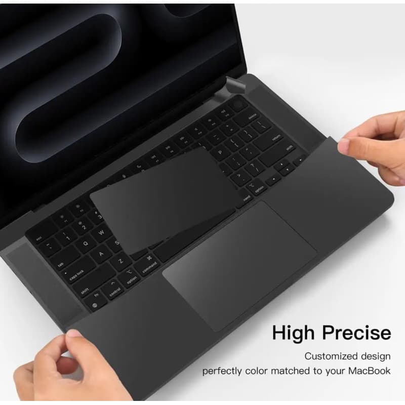 Skin premium preto fosco para o palmrest e trackpad do MacBook Pro 16 touch bar