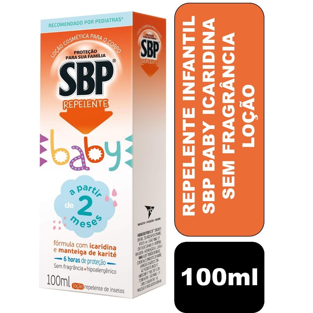 Loção Repelente Corporal para Bebê SBP Baby 100ml