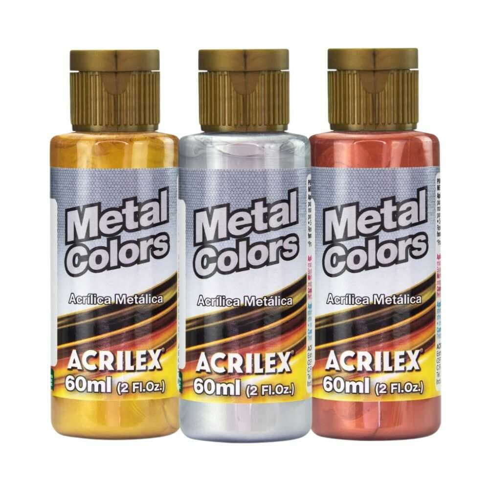 60ml Tinta Metal Colors Acrilex Acírilica Metalica - Escolha A Cor + Nota Fiscal