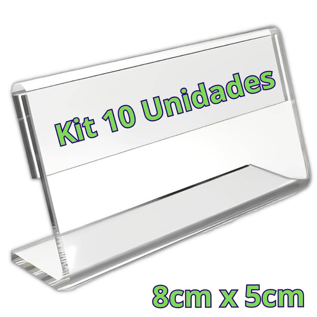 Placa Preço Acrílico 8cm x 5cm Restaurante Buffet Vitrine Comida 10 Unidades