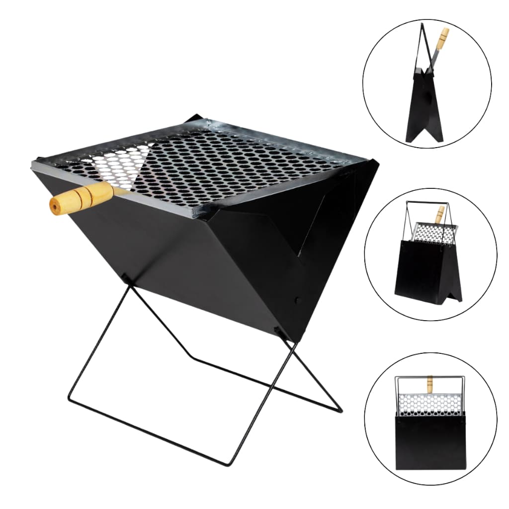 Churrasqueira Maleta Dobravel Portatil Compacta Pratica com Grelha Camping Pesca