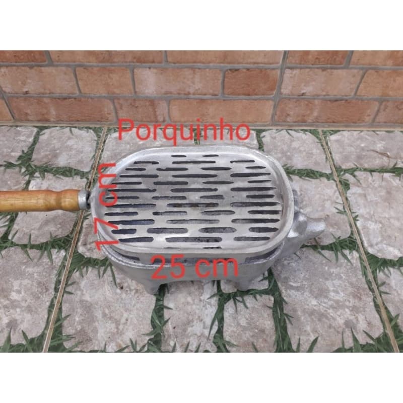 churrasqueira porquinho alumínio fundido +BRINDE