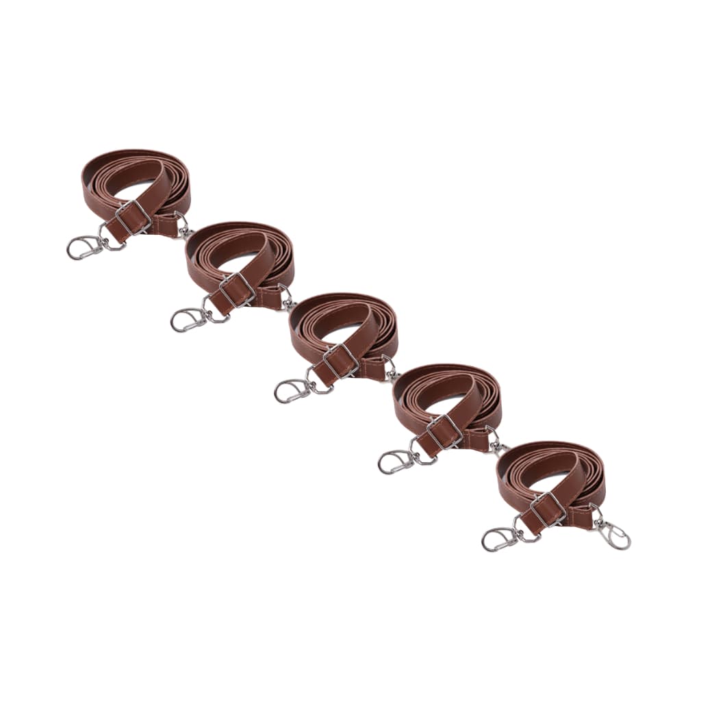 Kit 5 Alças para Bolsa Feminina 1,3m comprimento e 19mm de largura Metal Prata