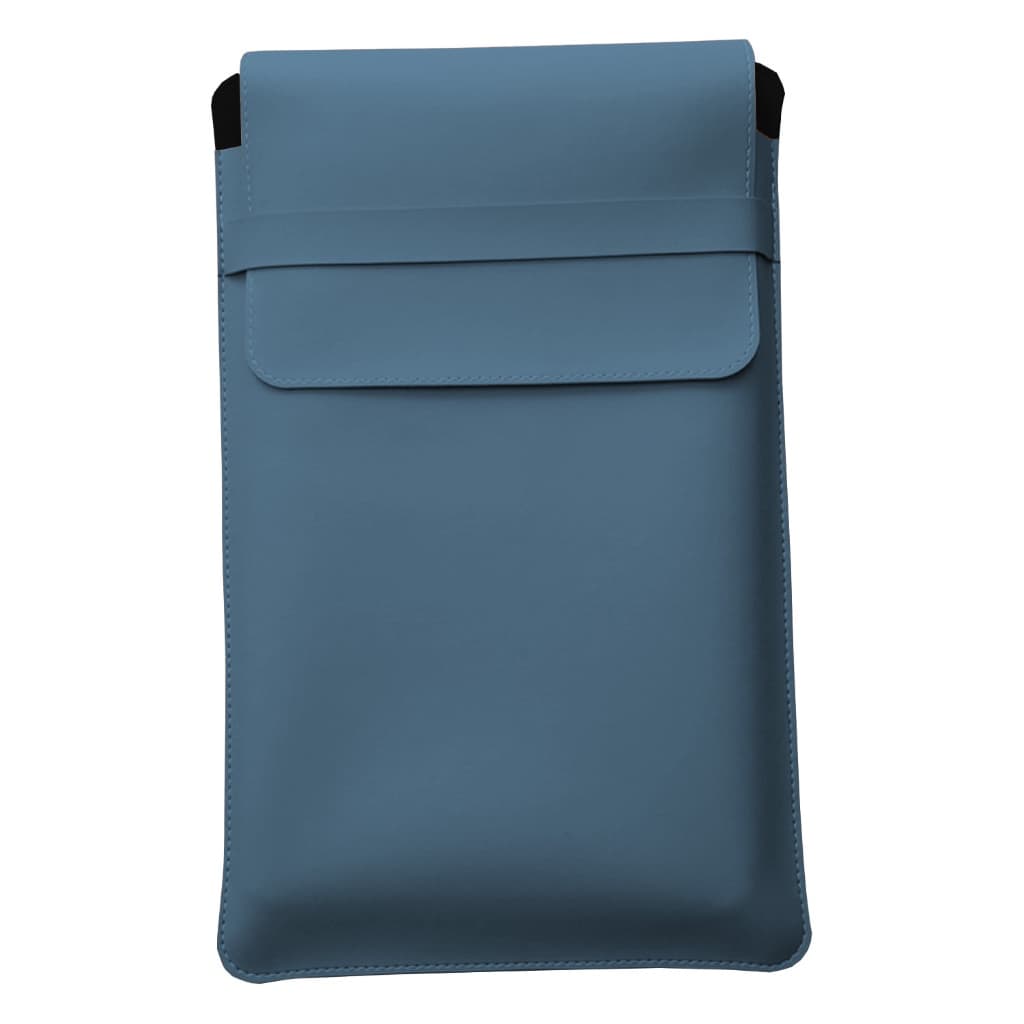 Luvas Pasta Case Capa Para Notebook Couro Sintético Azul Oceano Premium 13, 15,6 e 17