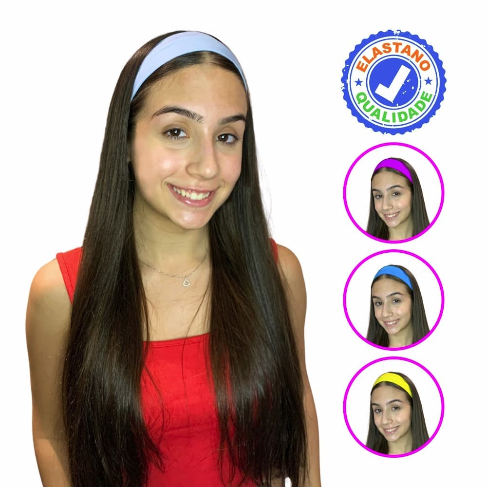 Kit Faixas de Cabelo, Handband, Faixa Lisa, Tamanho Único  Cores Variadas