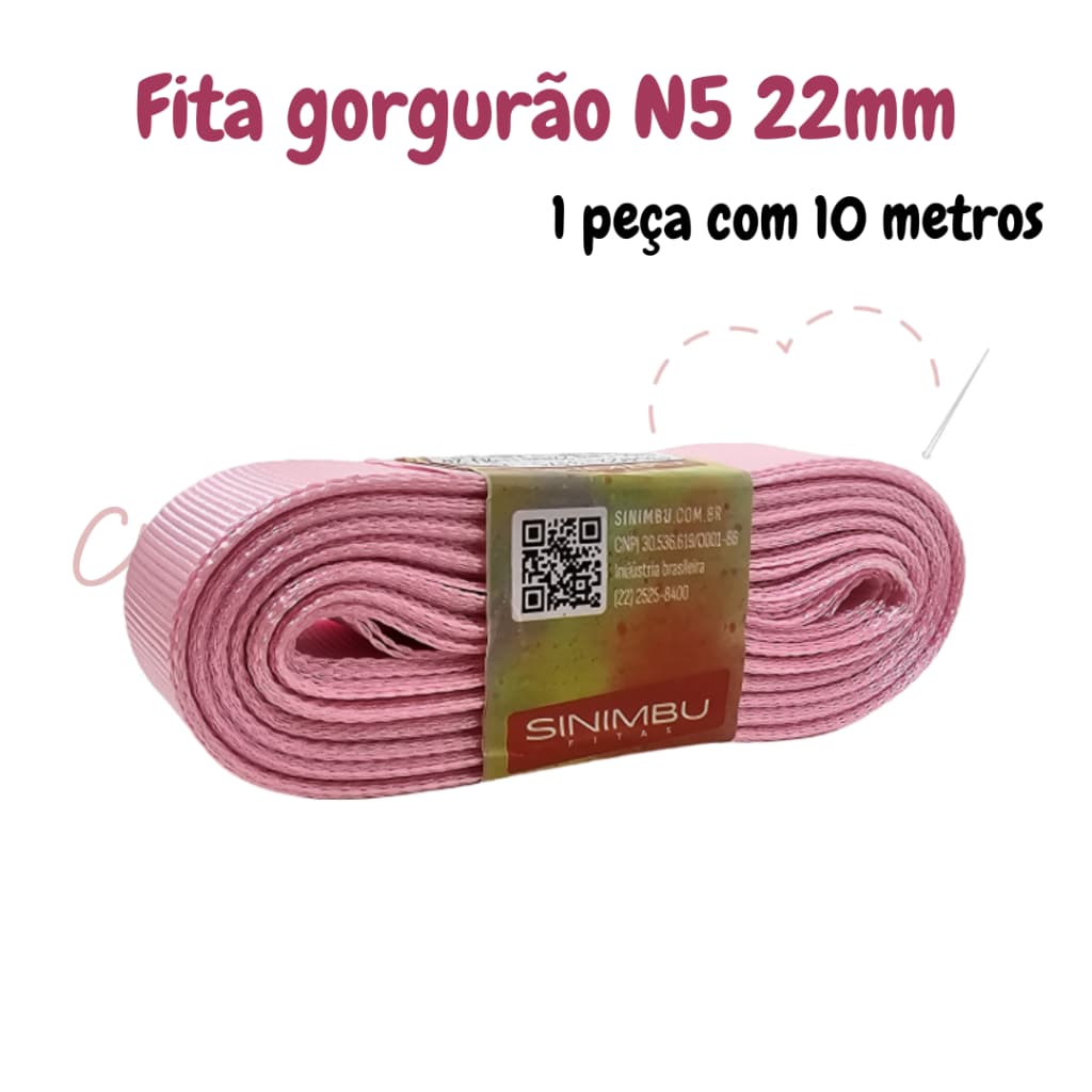 Fita Gorgurão Sinimbu N5(22mm) peça 10 metros - Ref: 1354/22