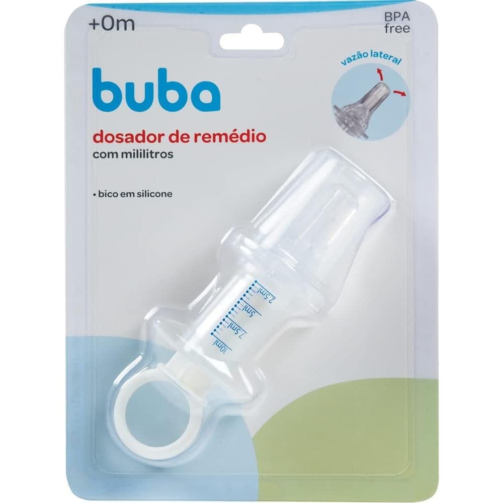 Dosador De Remédio Com Mililitros Seringa Buba - Babydeas Com Bico De Silicone E Tampa