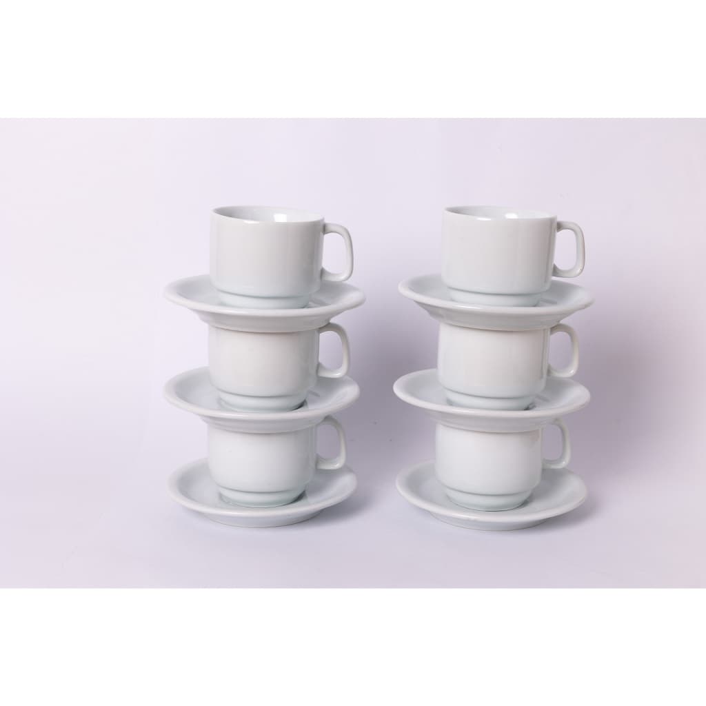 Conjunto 6 Xícaras Chá com Pires Bot Art Modelo Texas 200 ml