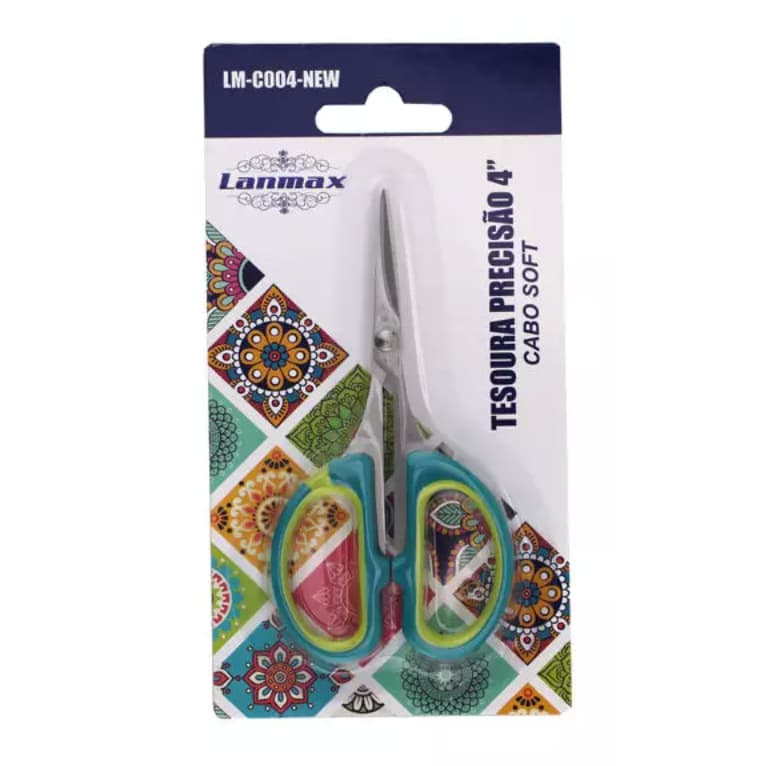 Tesoura de precisão Lanmax 4 polegadas - costura, patchwork, papelaria e multiuso